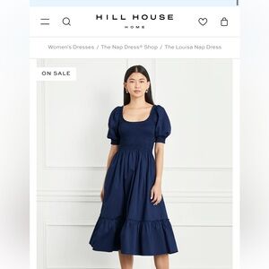 Hill House Louisa Nap Dress in Navy Cotton